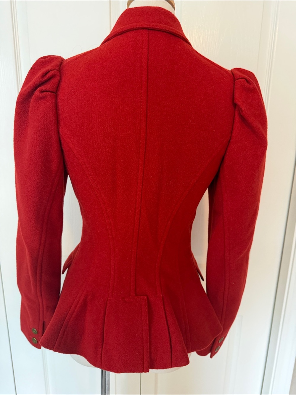 Ralph Lauren Blue Label Red Wool Tailored Blazer vintage sz 4 - Picture 5 of 5